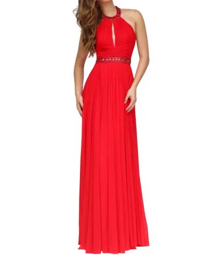 Sherri Hill Halter Prom Dress In Red