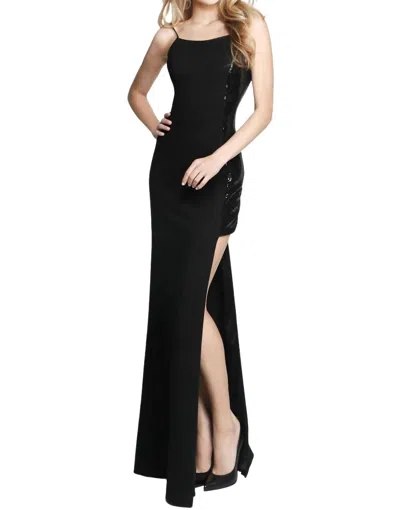 Sherri Hill High Slit In Black