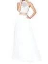 Sherri Hill Keyhole Back Prom Dress In Ivory In Multi