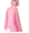 Sherri Hill Lace Appliqued Wedding Dress In Pink In Pink