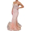Sherri Hill Lace Embroidered Gown In Blush In Gold