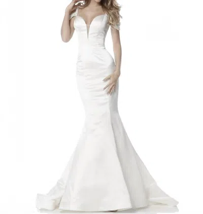 Sherri Hill Mermaid Prom Dress In Ivory In White