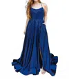 Sherri Hill Prom Dress In Navy In Blue