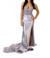 Sherri Hill Prom Dress In Silver In Gray