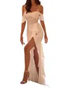 Sherri Hill Sheer Lace Corset Gown In Ivory In Multi