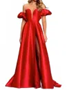 Sherri Hill Short Sleeve Sweetheart Prom Dress In Red In Red