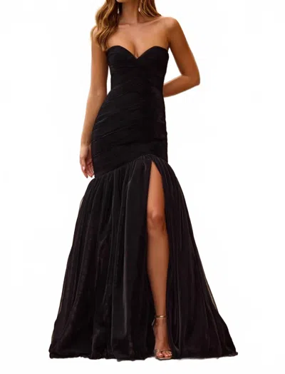 Sherri Hill Strapless Mermaid Fit Dress In Black