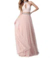 Sherri Hill Two-piece Beaded Keyhole Prom Dress In Blush In Gold