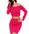 Sherri Hill Two-piece Prom Dress In Fuchsia In Pink