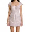 Sherri Hill Women's Fitted Brocade Cocktail Dress In Blush In Pink