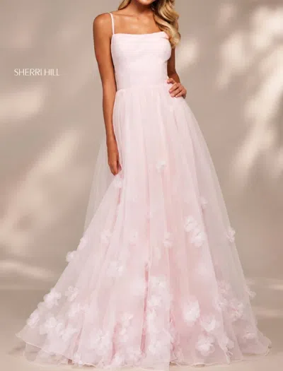 Sherri Hill Women's Glitter Tulle Formal Gown In Pink