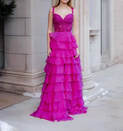 Sherri Hill Women's Prom Dress In Magenta In Pink
