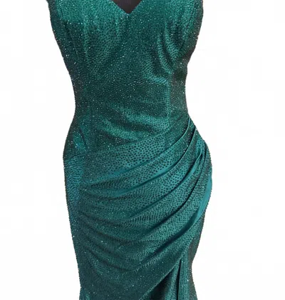 Sherri Hill Women's Strapless Prom Dress In Emerald In Blue