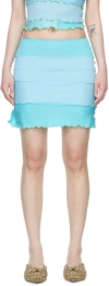 Sherris Blue Nylon Cover-up Skort In 23 Blue/green