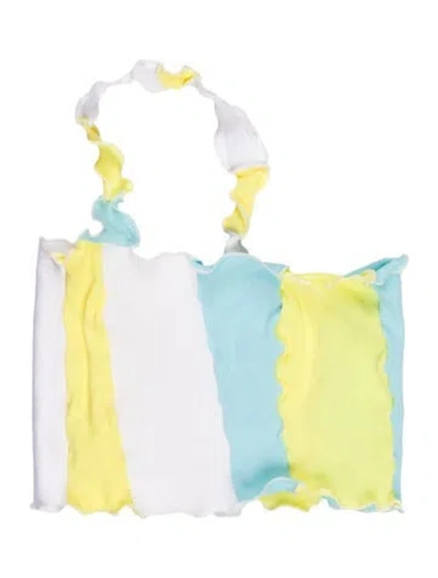 Pre-owned Sherris Colorblock One-shoulder Top W/ Tags In Yellow