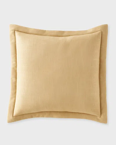 Sherry Kline Home Eloise Solid Linen Euro Sham In Khaki