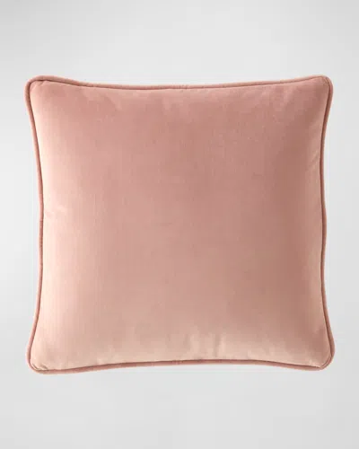 Sherry Kline Home Hidden Pond Reversible Velvet Pillow, 20" Square In Vintage Rose