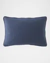 Sherry Kline Home Wisteria Solid Boudoir Pillow, 13" X 19" In Navy