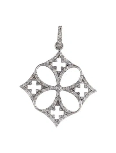 Pre-owned Sheryl Lowe 1.01 Diamond Maltese Cross Pendant In Multi