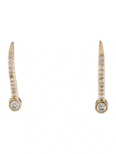 Pre-owned Sheryl Lowe 14k Diamond Drop Earrings In Multicolor