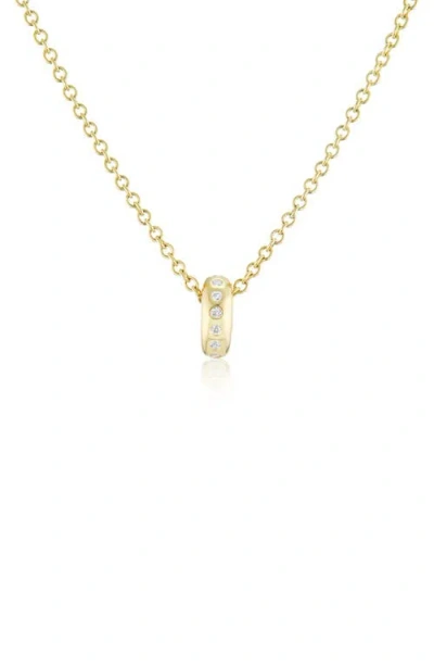 Sheryl Lowe 14k Diamond Orbit Bead Chain Necklace In Gray