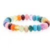 Sheryl Lowe 14k Rainbow Mix 10mm Bead Bracelet With Diamond Donut In Rainbox Mix/14kt Yellow Gold