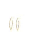 Sheryl Lowe 14k Baby Marquis Earrings In Gold