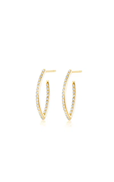 SHERYL LOWE 14K YELLOW GOLD DIAMOND HOOP EARRINGS