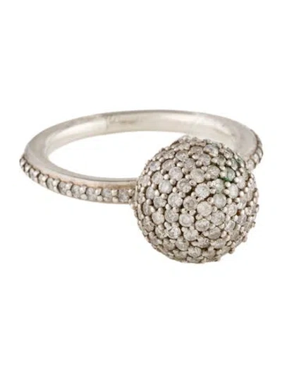 Pre-owned Sheryl Lowe 1.66ctw Diamond Ball Ring In Multi