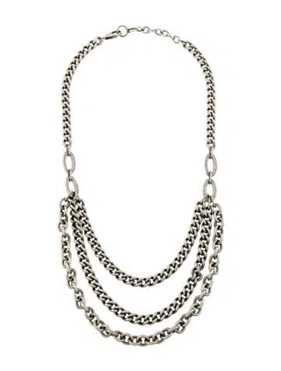 Pre-owned Sheryl Lowe 1.68ct Diamond Chain Link Necklace, 20" In Multi