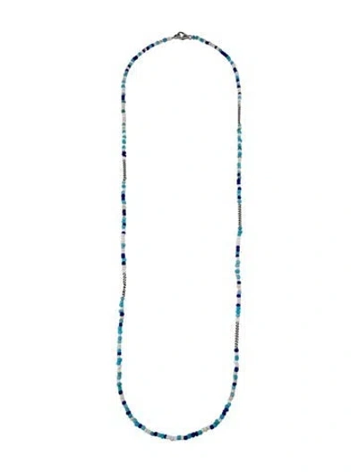 Pre-owned Sheryl Lowe African Glass Bead Strand Necklace, 40" In Multi