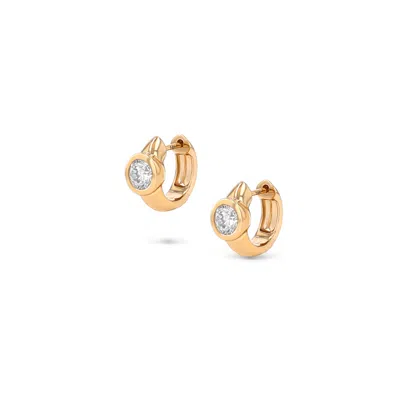 Sheryl Lowe Bezel-set Diamond Huggies Earring