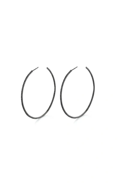 Sheryl Lowe Black Diamond Hoop