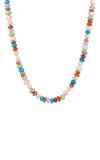 Sheryl Lowe California Days 14k Yellow Gold Beaded Necklace In Multi