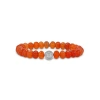 Sheryl Lowe Carnelian 8mm Bead Bracelet With Diamond Butterfly Cutie Bead