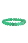 Sheryl Lowe Chrysoprase 9mm Bead Bracelet With 3 Diamond Rondelles