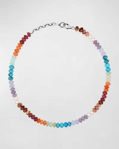 Sheryl Lowe Desert Sundown 8mm Mix Beaded Necklace With Freshwater Pearls In Multi