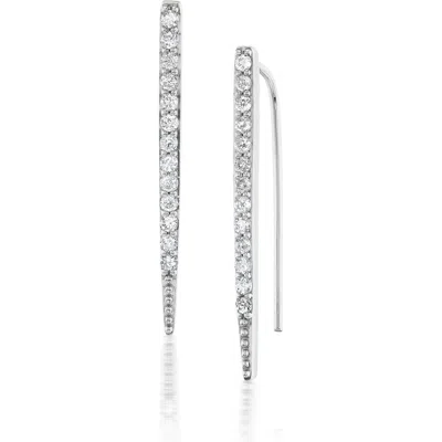 Sheryl Lowe Diamond Baby Stick Earring In Sterling Silver