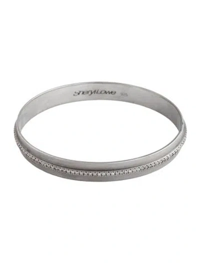 Pre-owned Sheryl Lowe Diamond Bangle, 8" In Multi