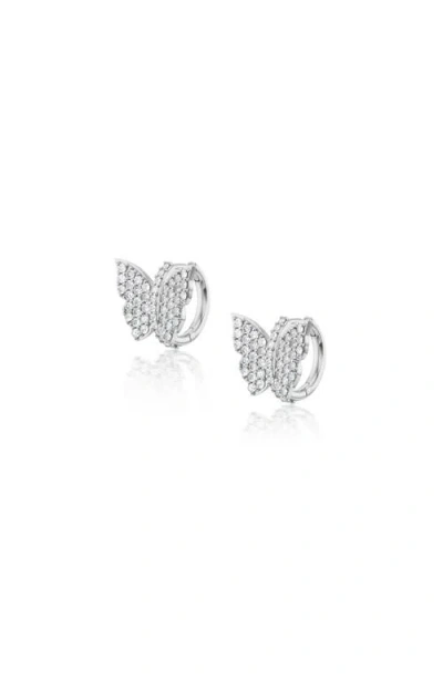 Sheryl Lowe Diamond Butterfly Huggie Earrings