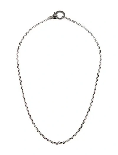 Pre-owned Sheryl Lowe Diamond Clasp Chain Necklace, 17" In Multicolor