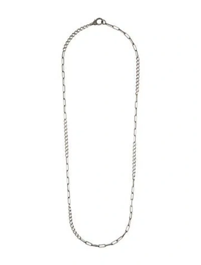 Pre-owned Sheryl Lowe Diamond Claw Clasp Chain Necklace, 36" In Multicolor