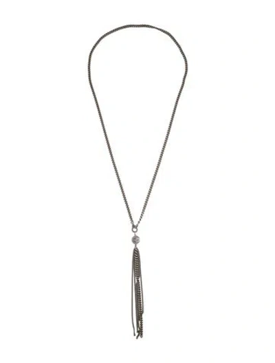 Pre-owned Sheryl Lowe Diamond Evil Eye Lavalier Necklace, 30" In Multi