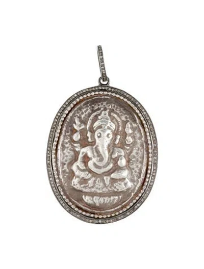 Pre-owned Sheryl Lowe Diamond Ganesh Pendant In Multi