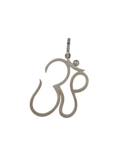 Pre-owned Sheryl Lowe Diamond Large Om Pendant In Multi