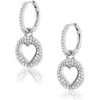Sheryl Lowe Women's Diamond Open Heart Huggie Earrings In Sterling Silver