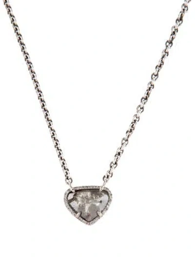 Pre-owned Sheryl Lowe Diamond Pendant Necklace, 18" In Multi