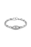 Sheryl Lowe Diamond Puffy Heart Mariner Link Bracelet