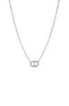 Sheryl Lowe Diamond Puffy Heart Mariner Link Chain