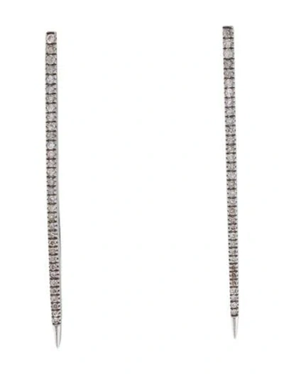 Pre-owned Sheryl Lowe Diamond Spike Drop Earrrings In Multi